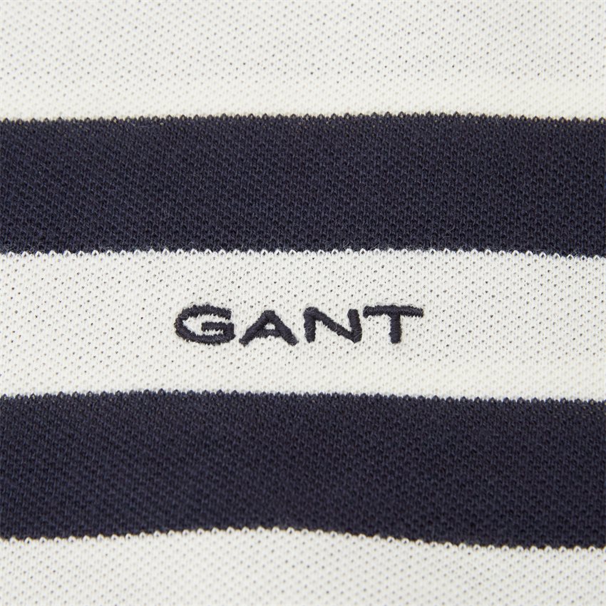 Gant T-shirts MULTI STRIPE SS PIQUE 2062018 EVENING BLUE
